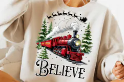 Believe North Pole Train Png, Christmas Png, Believe Png Product Image 4