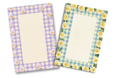 Pastel Daisy Floral Gingham Junk Journal Pages Product Image 2