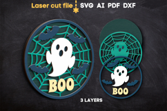 Halloween Ghost SVG laser cut file for Glowforge Product Image 2