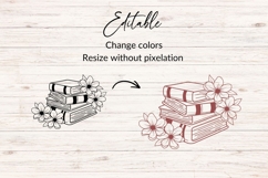 Books And Flowers SVG Product Image 2