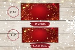 Winter Mug Template, Red Glitter Mug Sublimation Design Product Image 2