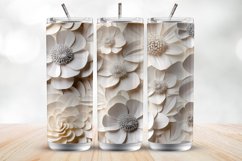 3d Flower Sublimation Tumbler | 3d Tumbler Wrap Design Product Image 2