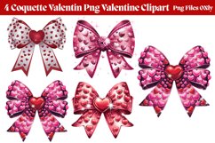 Coquette Valentine Clipart PNG Product Image 1