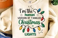 Christmas tangled lights PNG, Funny Christmas PNG, Santa PNG Product Image 3