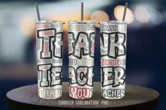 "Personalized Teacher Thank You 20oz Sublimated Mug"