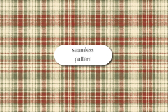 Vintage Plaid Seamless Pattern | Rustic Tartan Digital Paper Product Image 1