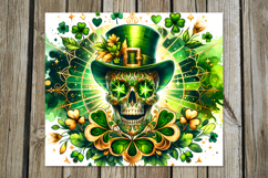St. Patrick's day skull | 4 tumbler sublimation designs PL Product Image 2