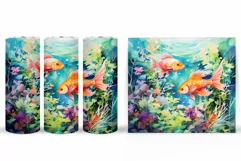 Fish Tumbler Wrap Design. Fish Tumbler Sublimation Product Image 2