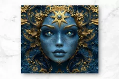 3D Tumbler Wrap Celestial 20 oz Skinny Tumbler Wrap Design. Product Image 2