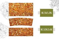 Sparkle Tumbler Design, Gold Glitter 40 Oz Tumbler Wrap Product Image 2