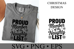 Proud member of the Naughty List Svg | Shirt Svg Product Image 3