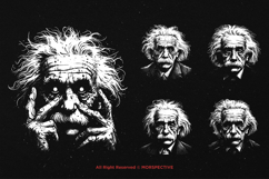 10 Bundle Dark Art Einstein Scientist Albert Head Physics Product Image 3