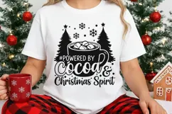 Powered By Cocoa And Christmas Spirit Svg, Hot Cocoa Svg. Product Image 3