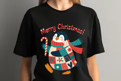 Cute Christmas Penguin Clipart, Kawaii Winter Animal Product Image 3