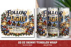 Follow His Light 20oz Tumbler Wrap, Wise Men Christmas Tumbl Product Image 1