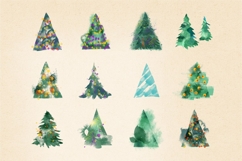 Christmas Tree PNG Watercolor Illustrations Product Image 2