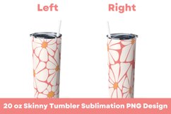 Retro Seamless Flowers Pattern 20 oz Tumbler Sublimation PNG Product Image 2