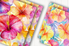 Tropical Hibiscus Digital Paper Product Image 2