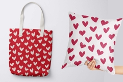 Hand Drawn Hearts Seamless Pattern Product Image 2