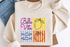 Bella Vita SVG | Italian Retro Grid | Lemon Sardine Tomato Product Image 2