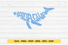 Haida Gwaii Cut File | Whale Word Art Product Image 1