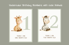Watercolor Birthday Numbers with Animals, Bundle Product Image 2
