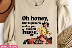 Oh honey, that high horse makes PNG, Pinup Cowgirl Sublimat Product Image 3