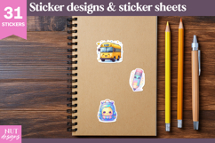Iridescent School Sticker Bundle Back to school stickers PNG Product Image 3
