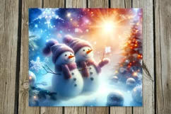 Snowman | Christmas Skinny tumbler sublimation design PLUS Product Image 2