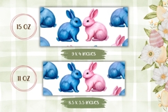 Watercolor Easter Bunny Mug Wrap Design, Easter Mug Template Product Image 2