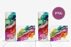 Watercolor Tumbler Sublimation, Glitter Tumbler Wrap Designs Product Image 2