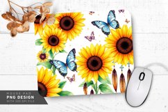 Soft Butterfly Whimsy Mouse Pad PNG Design Product Image 1