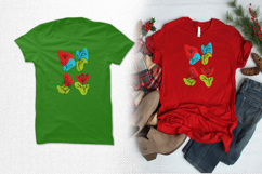 Colorful Abstract Botanical Line Art Embroidery Design Product Image 2