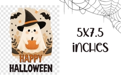 Cartoon Halloween Ghost Towel, Halloween Bats Towel PNG Product Image 2