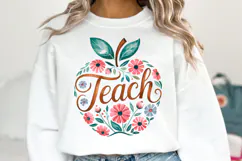 Teach Apple svg Design | Svg Cut Files | Shirt Svg Product Image 3