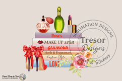 Makeup Glam Fashion Books PNG Heels Perfume Chic Art Product Image 1