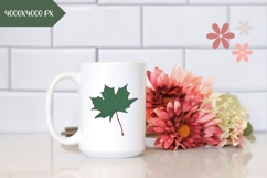 Green Maple leaf Illustration, Maple PNG, Autumn Print Product Image 2