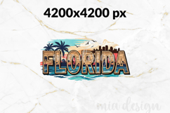 Florida State PNG, Vintage Sunshine State Beach Sublimation Product Image 2