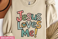 Jesus Loves Me! PNG, Happy Easter Sublimation PNG Product Image 3