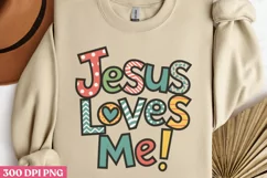 Jesus Loves Me! PNG, Happy Easter Sublimation PNG Product Image 3
