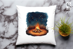 Starry Night Campfire Clipart Sublimation PNG Product Image 3