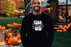 Gildan 18000 Black Mockup, Halloween Gildan 18000 Mockup Product Image 1