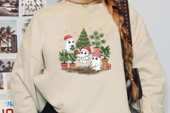 Cute Ghosts with Plants Sublimation, Christmas Png Product Image 4