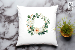 Greenery Floral Wreath Clipart Sublimation PNG Product Image 3