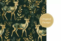 Cute Deer Tumbler Wrap Design, Floral Tumbler Design Product Image 2