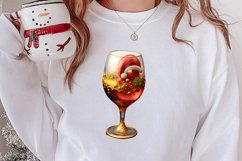Christmas Wine Cup Sublimation Clipart Product Image 2
