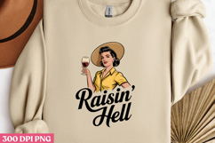 Raisin&#039; Hell PNG, Pinup Cowgirl Sublimation P Product Image 2