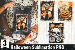 Halloween Distressed Vintage PNG Retro Sublimation Product Image 2