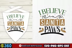 I believe in santa paws SVG, Christmas Dog SVG Product Image 2