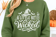 A Little Bit Wicked Svg, Halloween Witch Svg, Witch Hat Svg. Product Image 3